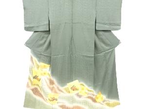 金彩色紙に十二単模様一ツ紋色留袖